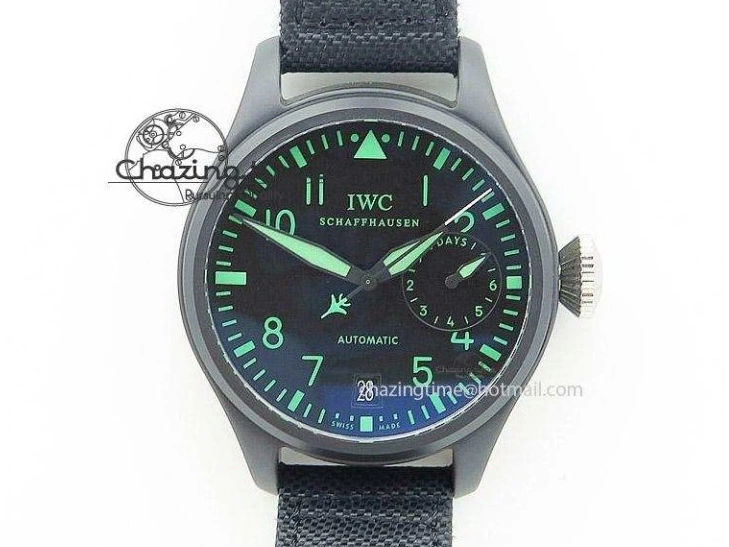 MIROTIME 0122 Minimalist Pilot Chrono 3777 43mm ZF 1:1 Best Edition Black Dial On SS Bracelet A 7364